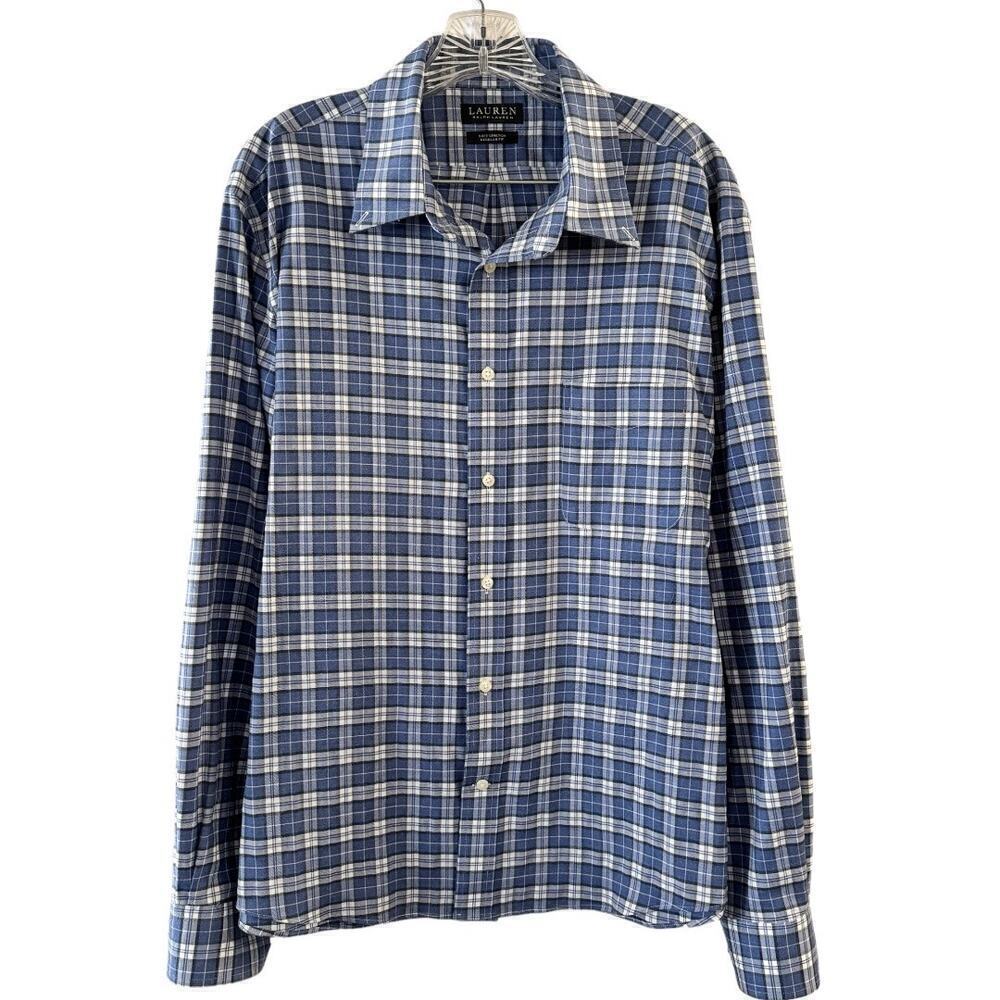 Lauren Ralph Lauren Black Label Men’s Plaid Button Up Shirt Size XL